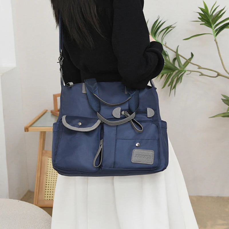 Damen Nylon Tote Bag | Wasserdicht & Groß | Schulter & Umhängetasche NOOR08