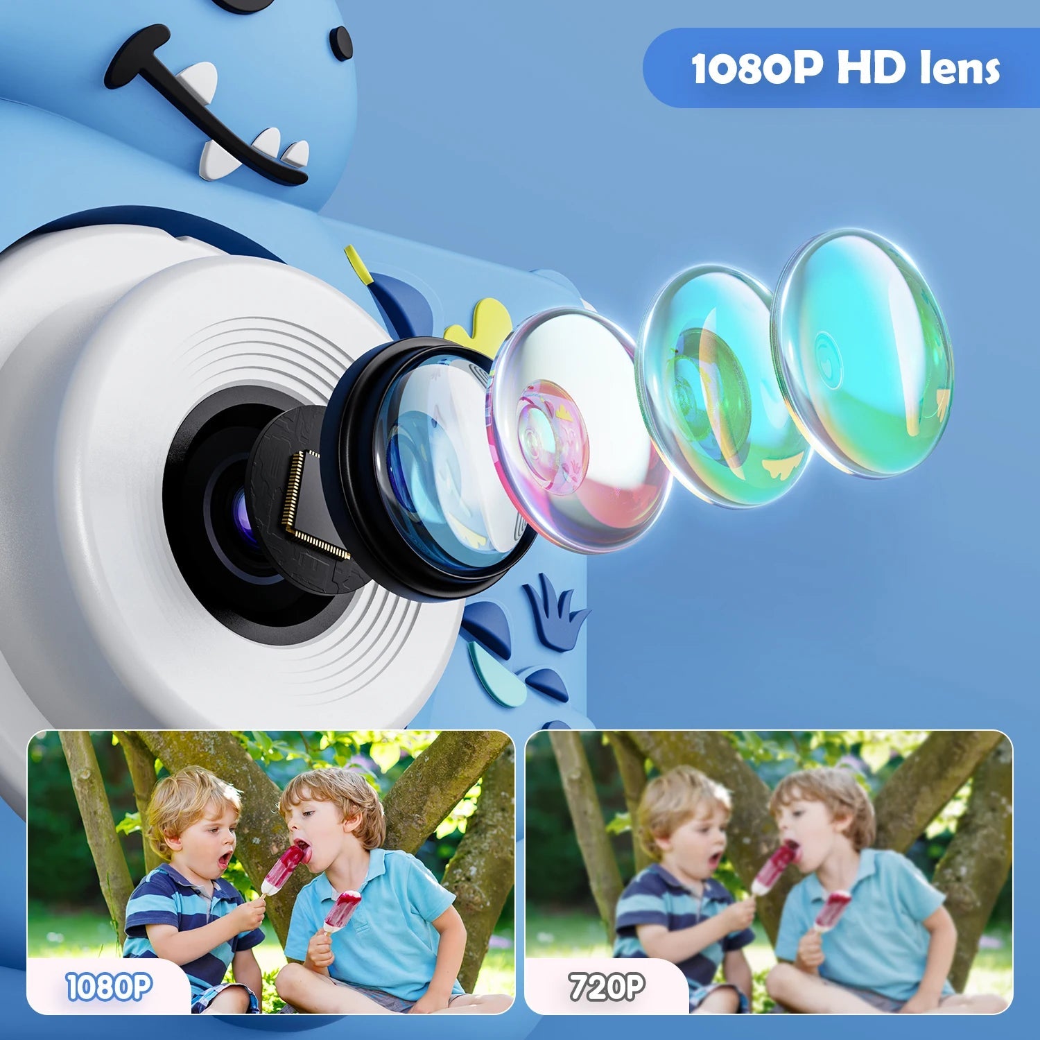 Kinderkamera 1080P HD – Digitale Spielzeugkamera mit 32GB Speicher NOOR08
