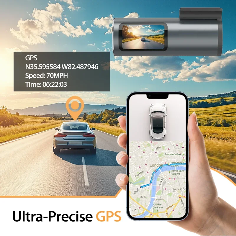Mini Dashcam 4K mit G-Sensor | 24H Parkmodus & WLAN-Funktion NOOR08