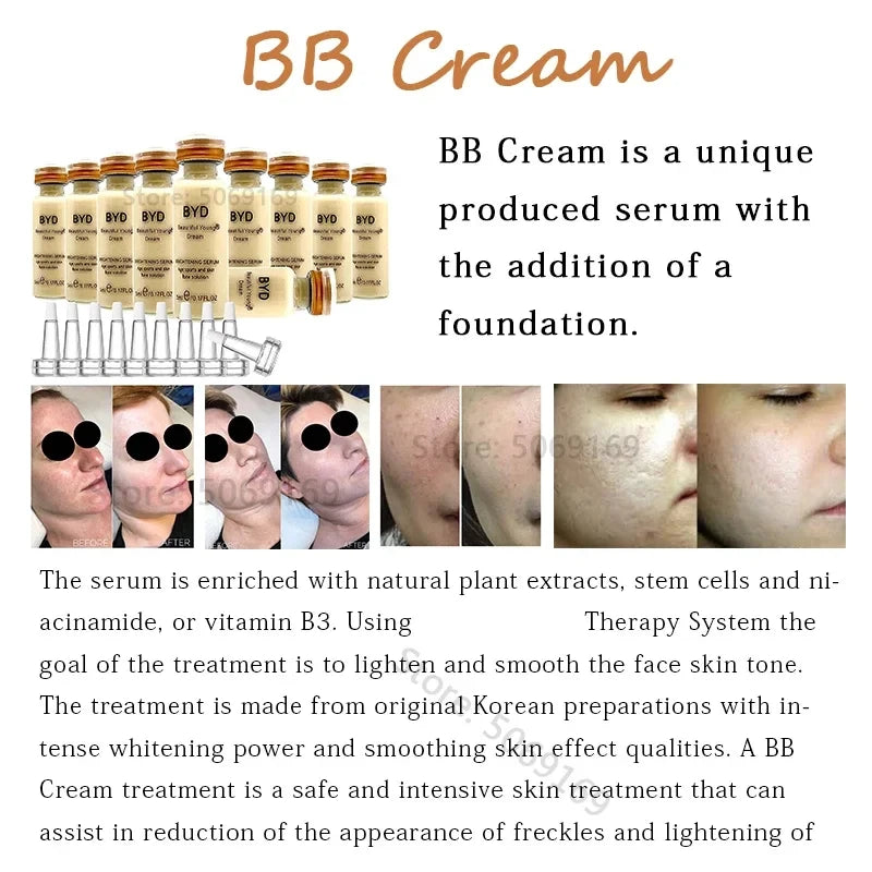 BB Glow Foundation-Creme, 5ml, permanent, feuchtigkeitsspendend NOOR08