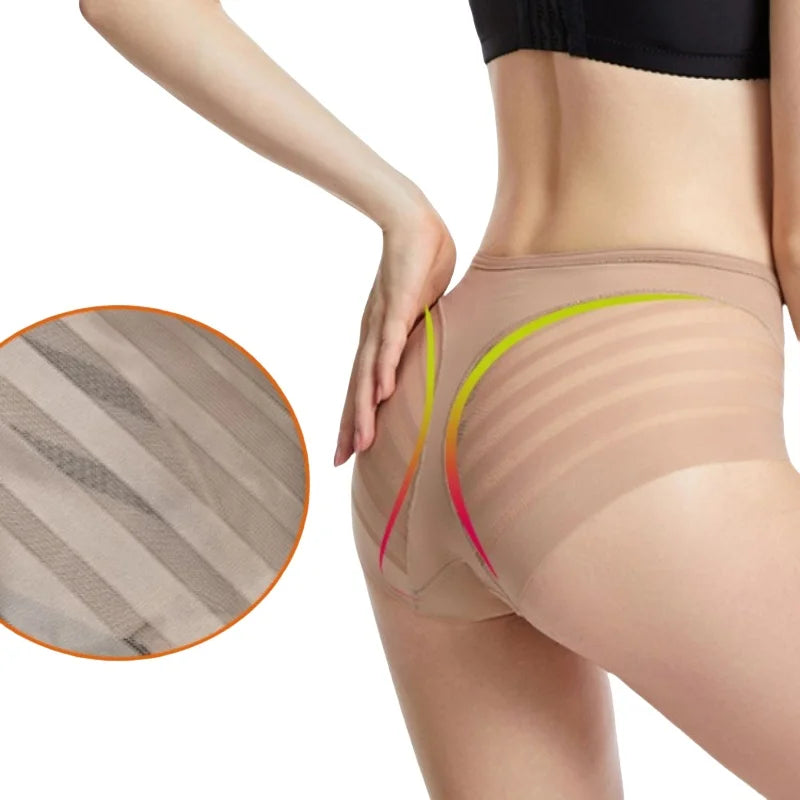 2er-Set: Eis-Seiden-Slip, Damen-Shapewear, hohe Taille NOOR08