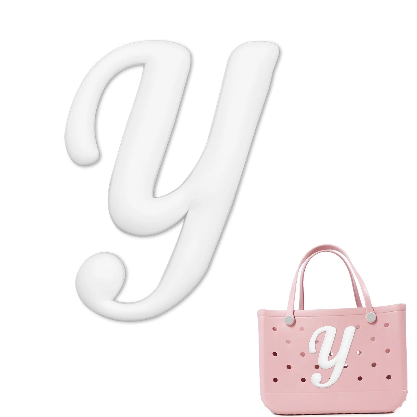 Weißer römischer Alphabet-Charm für Strandtaschen-Accessoires NOOR08