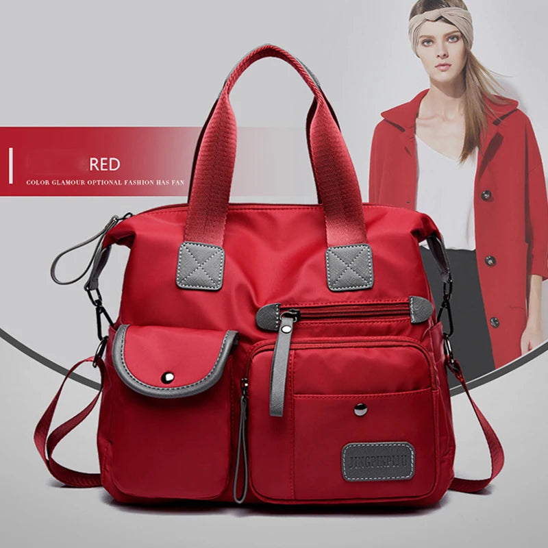 Damen Nylon Tote Bag | Wasserdicht & Groß | Schulter & Umhängetasche NOOR08