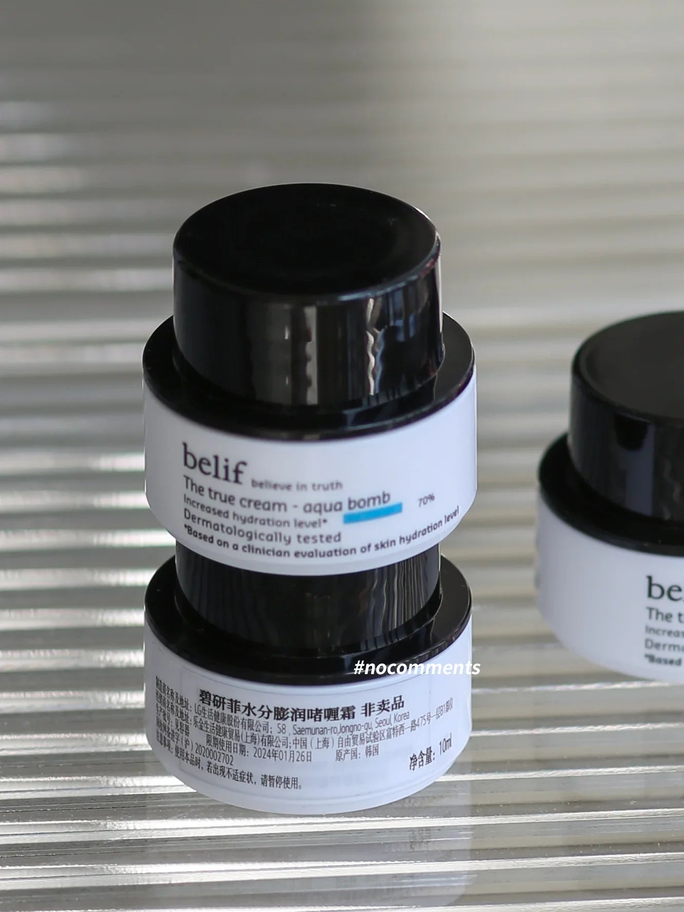 Belif The True Cream, 10ml 3er-Set, 26h Feuchtigkeit NOOR08