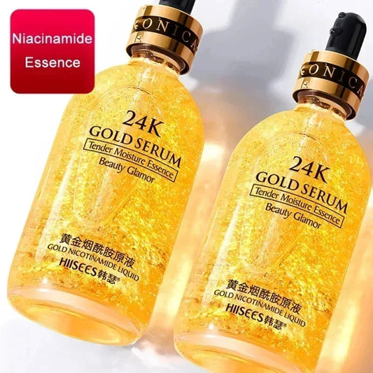 24K Gold Gesichtsserum, Hyaluronsäure, Niacinamid, feuchtigkeitsspendend NOOR08