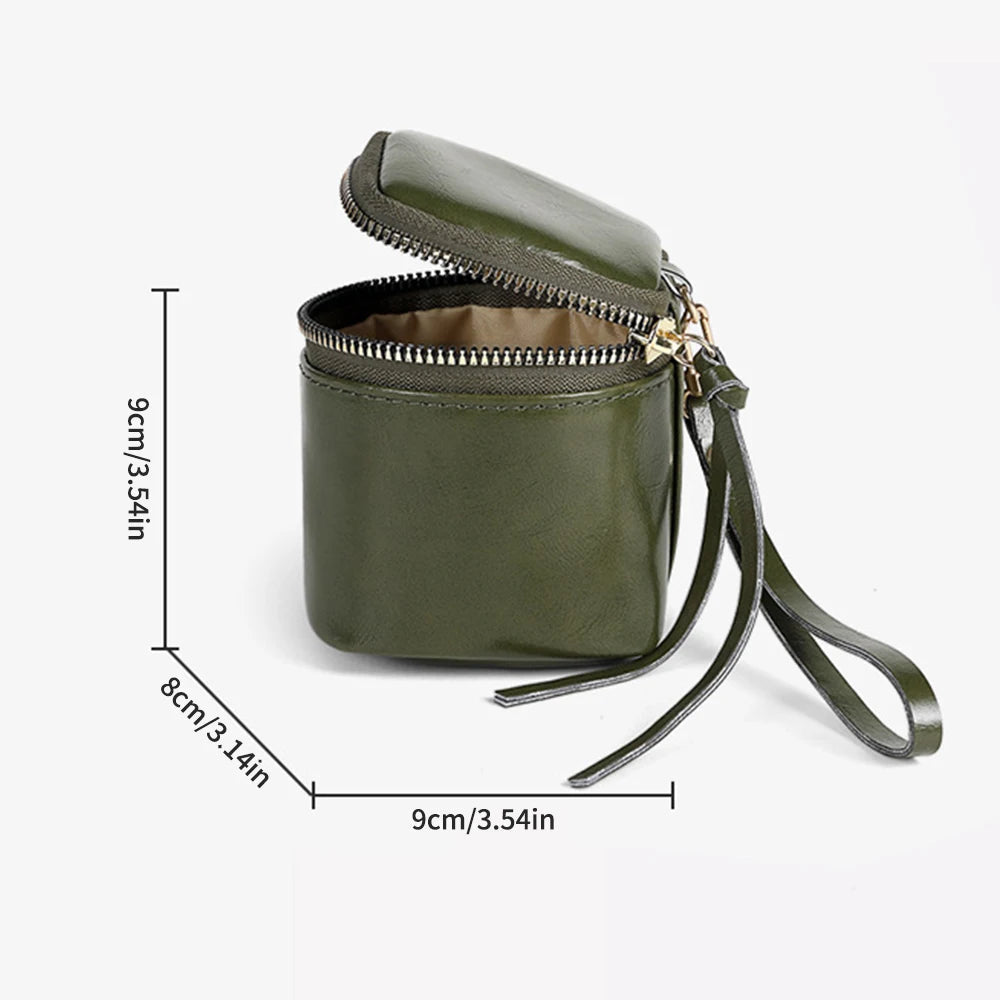 Leder-Aufbewahrungstasche, quadratisch, Mini, multifunktional NOOR08