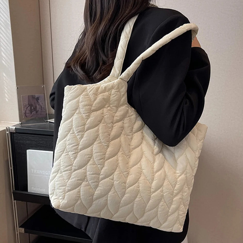 Modische gesteppte Unterarmtasche, Nylontasche, gesteppt NOOR08