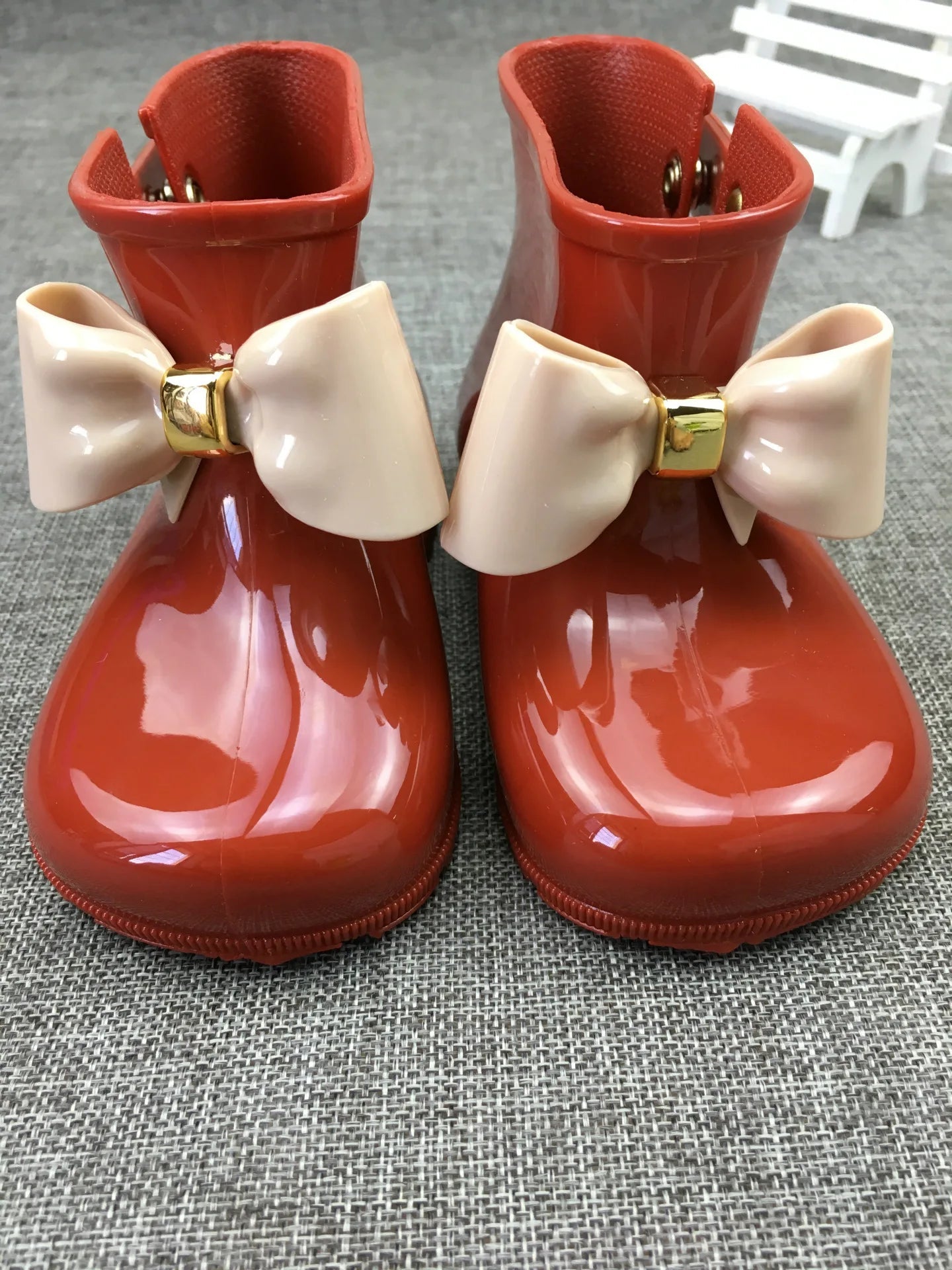 Mädchen Regenstiefel 2025 – Süße PVC-Stiefel mit Schleife NOOR08