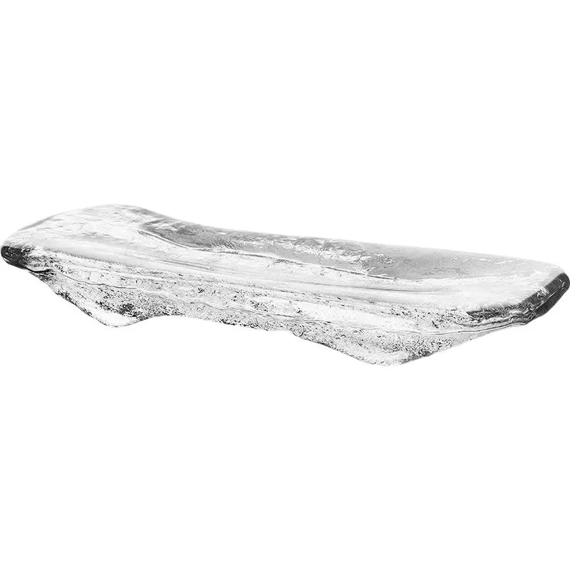 Japanische Glas-Sashimi-Platte – "Eisfluss" Sushi-Teller für Zuhause & Restaurant NOOR08