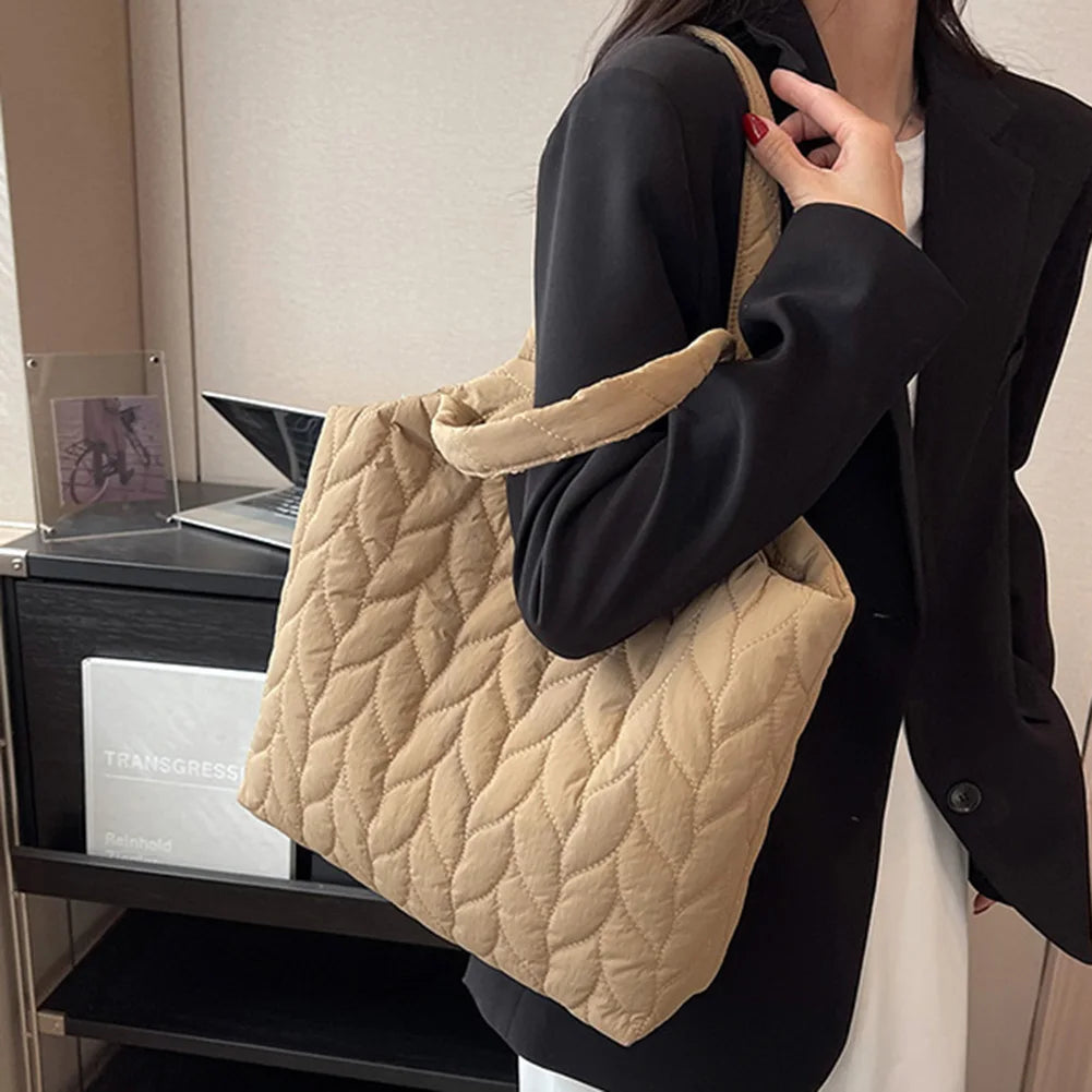 Modische gesteppte Unterarmtasche, Nylontasche, gesteppt NOOR08