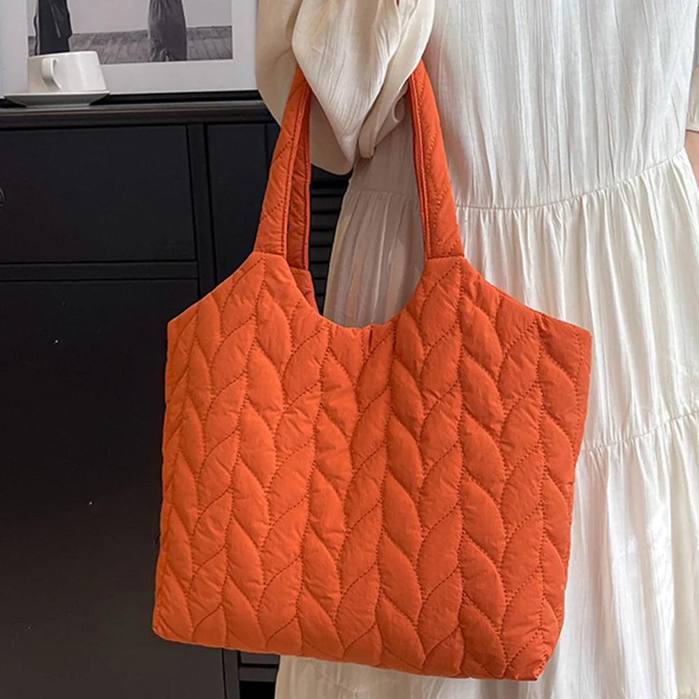 Modische gesteppte Unterarmtasche, Nylontasche, gesteppt NOOR08