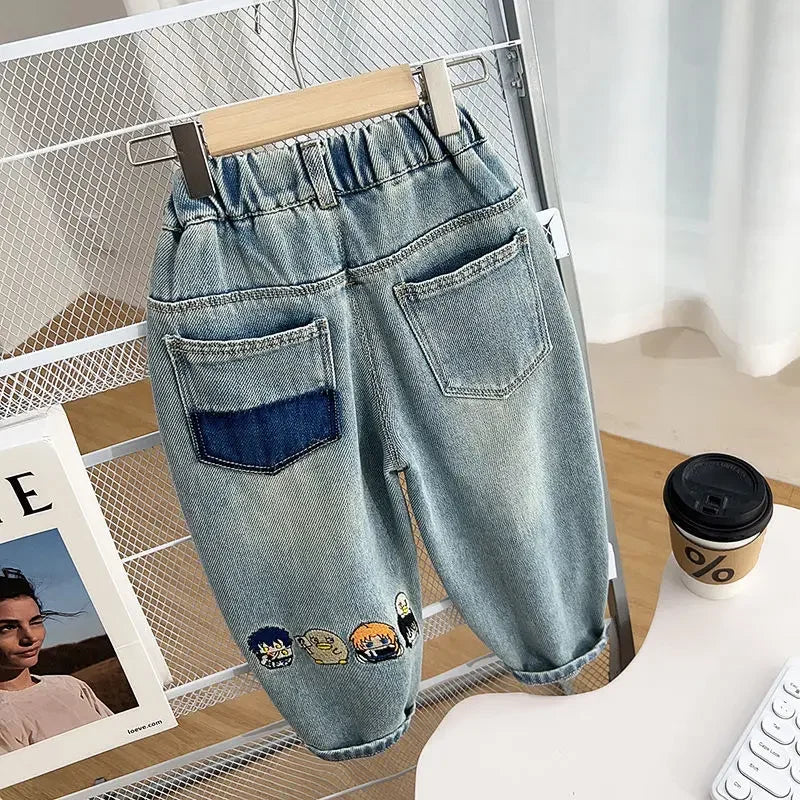 Kinder Jeans Frühling 2025 Stickerei Jungen Hose NOOR08