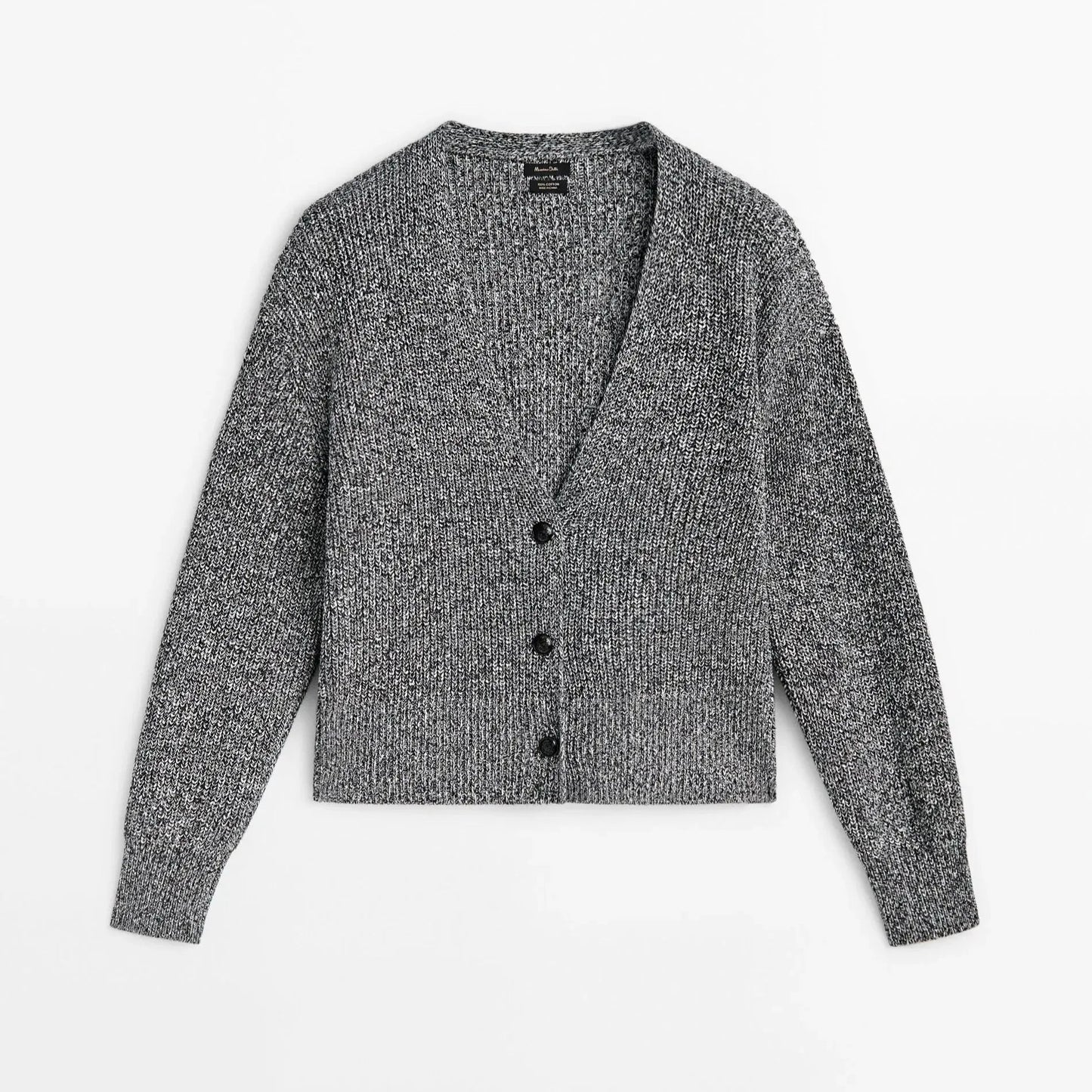 Massidutti 2025: Kurzstrickjacke im Zweifarb-Design NOOR08
