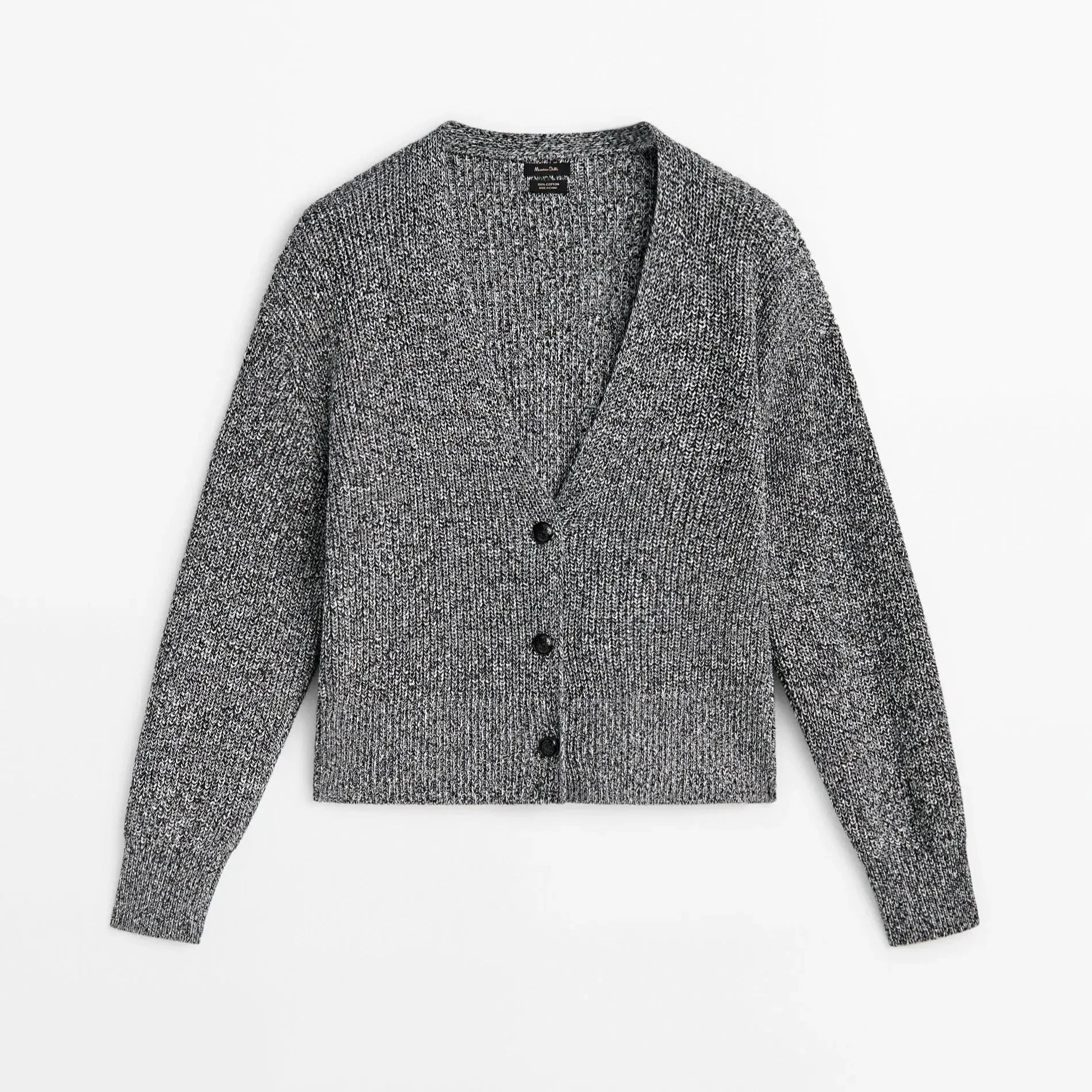 Massidutti 2025: Kurzstrickjacke im Zweifarb-Design NOOR08