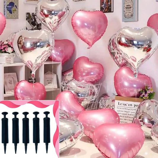 1/3/5er Pack Ballonpumpe & Klebepunkte – Manuelle Luftpumpe für Hochzeit & Geburtstag Party Deko