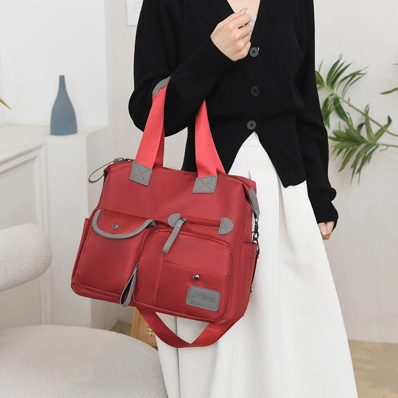 Damen Nylon Tote Bag | Wasserdicht & Groß | Schulter & Umhängetasche NOOR08