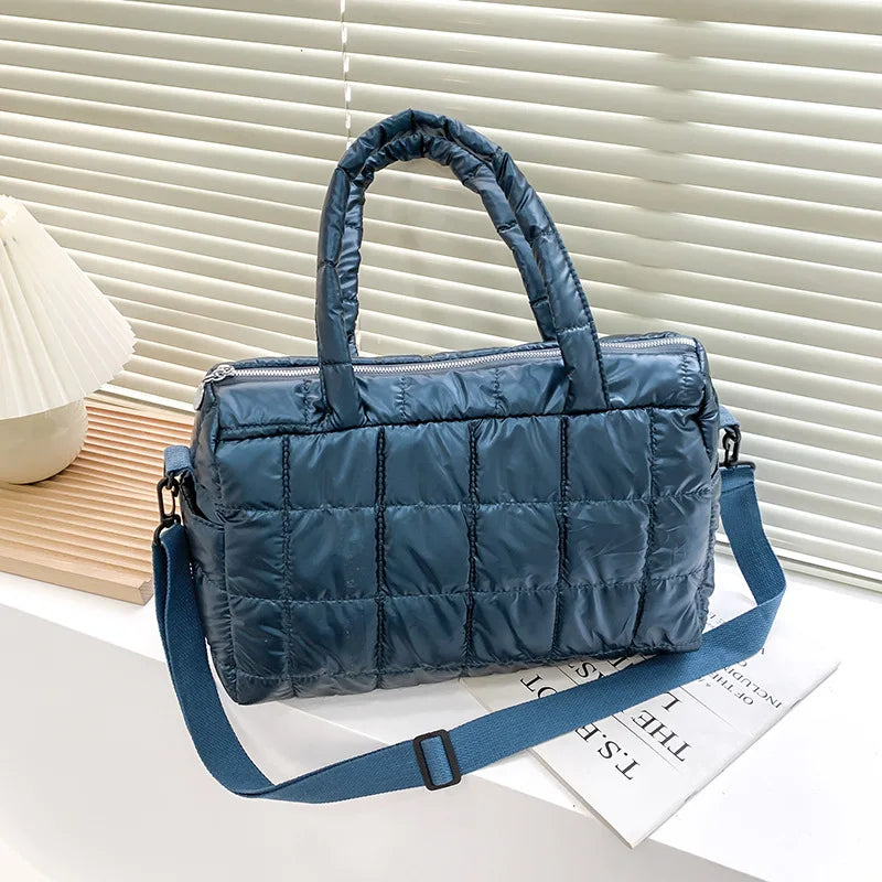 Damen Winter Tote | Stepp Nylon Schulter & Crossbody Handtasche NOOR08