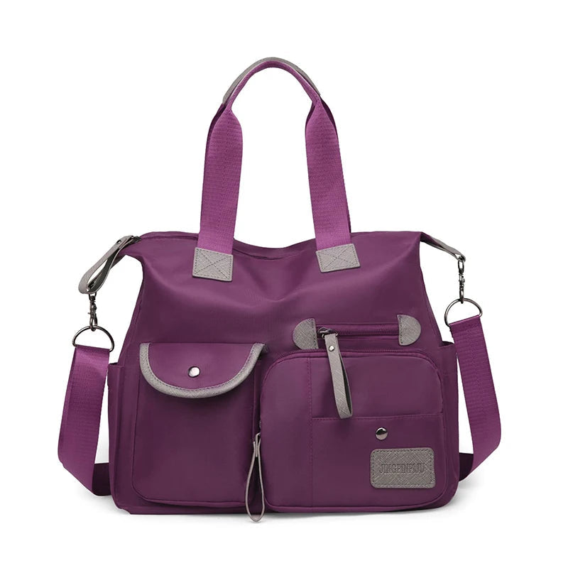 Damen Nylon Tote Bag | Wasserdicht & Groß | Schulter & Umhängetasche NOOR08