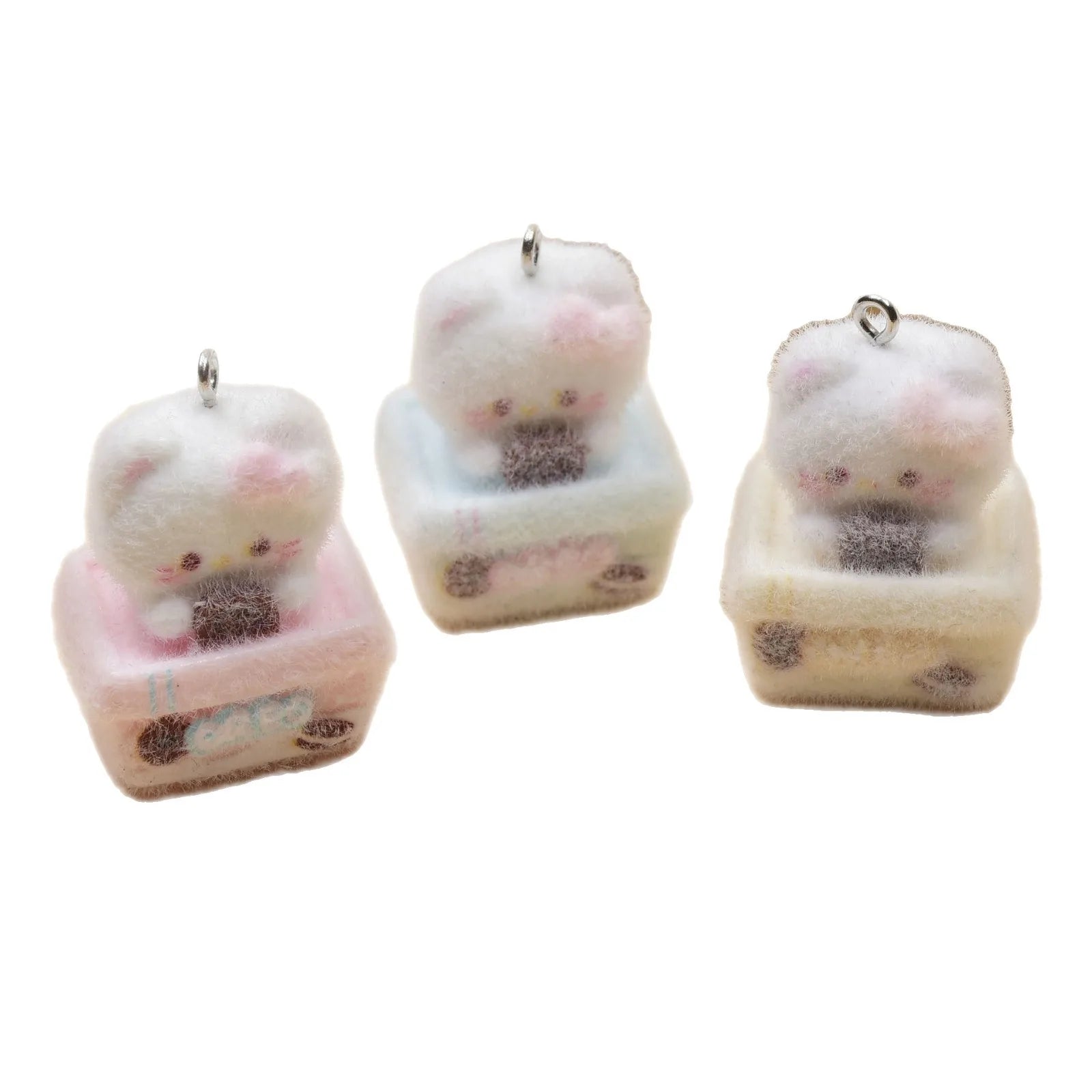 3D Kawaii Harz Anhänger Katze Keks Schmuck NOOR08