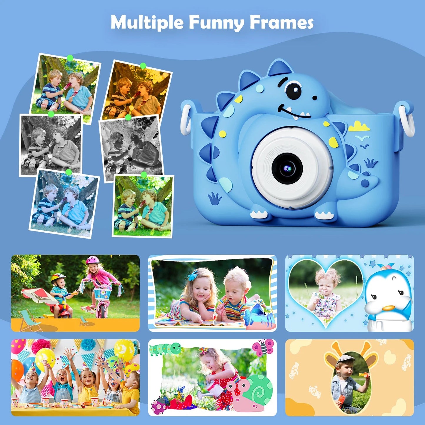 Kinderkamera 1080P HD – Digitale Spielzeugkamera mit 32GB Speicher NOOR08