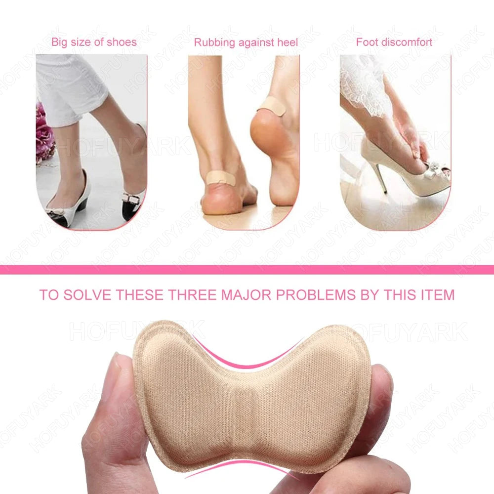 Weiche Fersenpolster für Schuhe, lindern Druck und Schmerzen. Perfekt für High Heels, Sneakers und Alltagsschuhe. Einfach einzusetzen.
