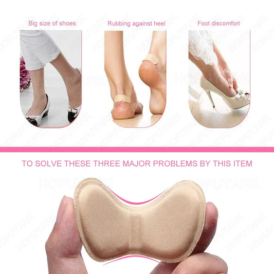 Weiche Fersenpolster für Schuhe, lindern Druck und Schmerzen. Perfekt für High Heels, Sneakers und Alltagsschuhe. Einfach einzusetzen.
