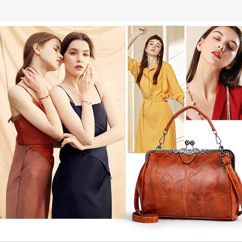 Damen Luxus Leder Umhängetasche | Modische Schulter & Tote Bag NOOR08