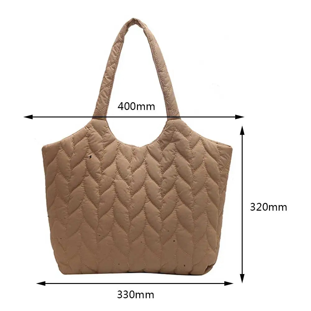 Modische gesteppte Unterarmtasche, Nylontasche, gesteppt NOOR08