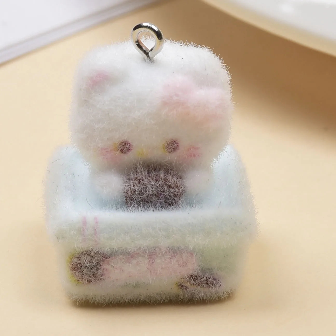 3D Kawaii Harz Anhänger Katze Keks Schmuck NOOR08