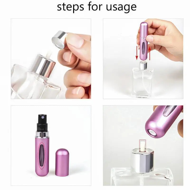 5/10 Stück 5ml Mini Nachfüllbare Parfüm Sprühflasche Reise NOOR08