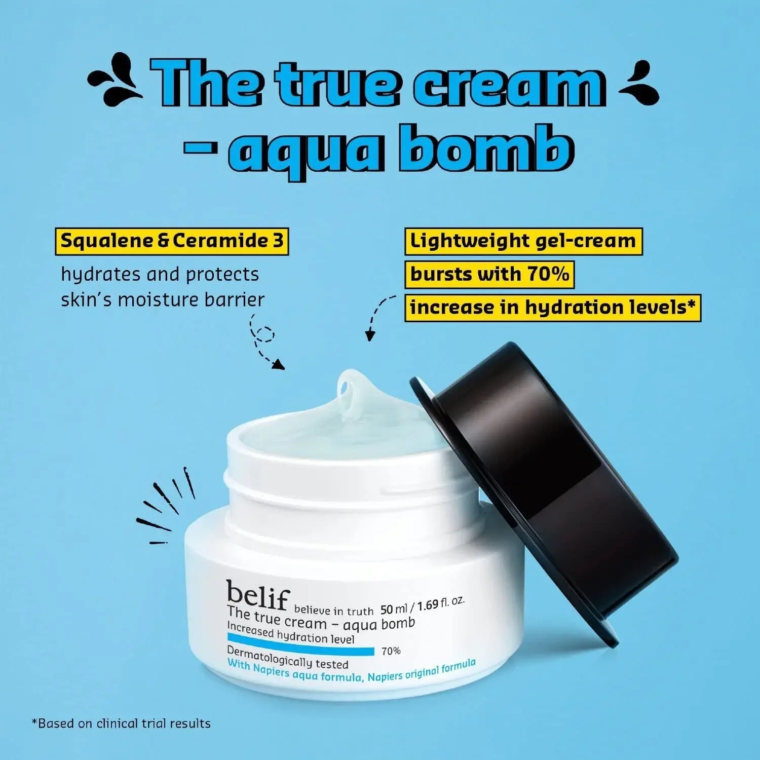 Belif The True Cream, 10ml 3er-Set, 26h Feuchtigkeit NOOR08