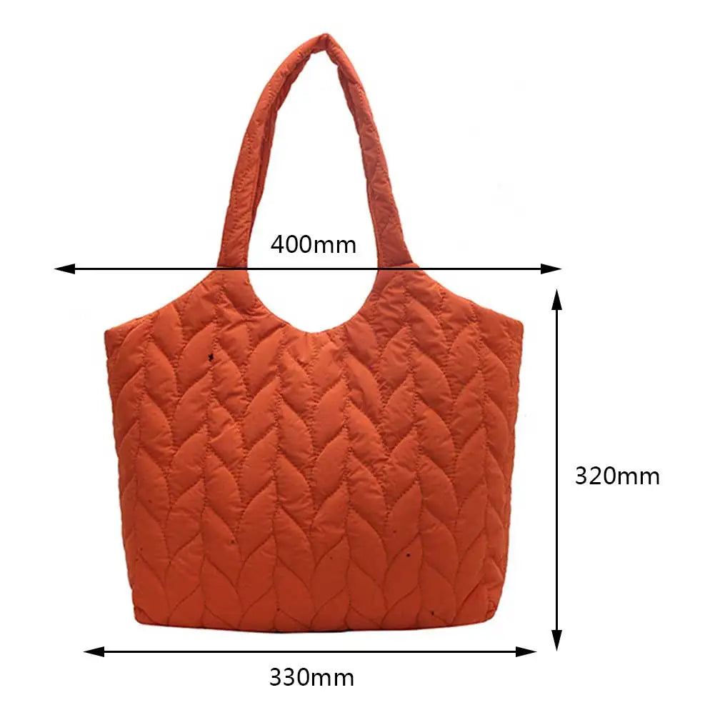 Modische gesteppte Unterarmtasche, Nylontasche, gesteppt NOOR08