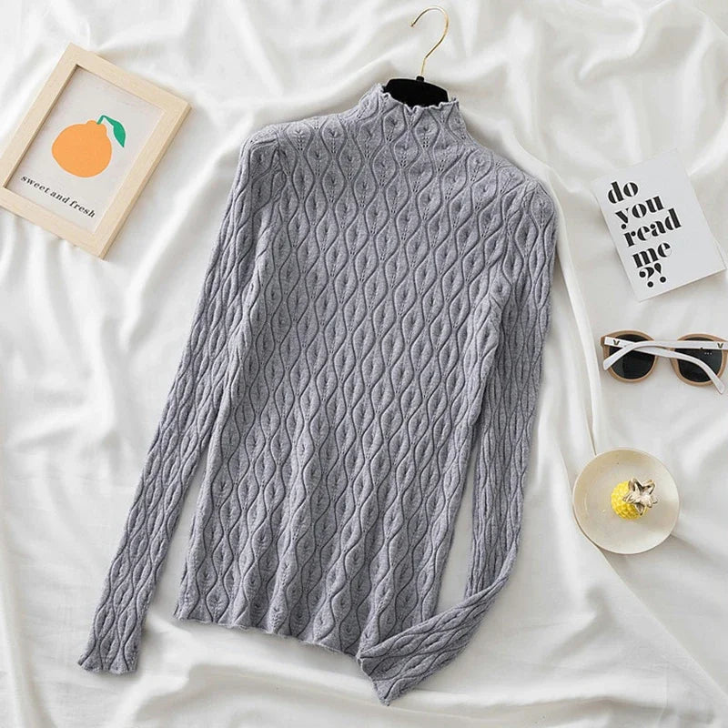 AOSSVIAO 2025: Warmer Rollkragenpullover für Damen NOOR08