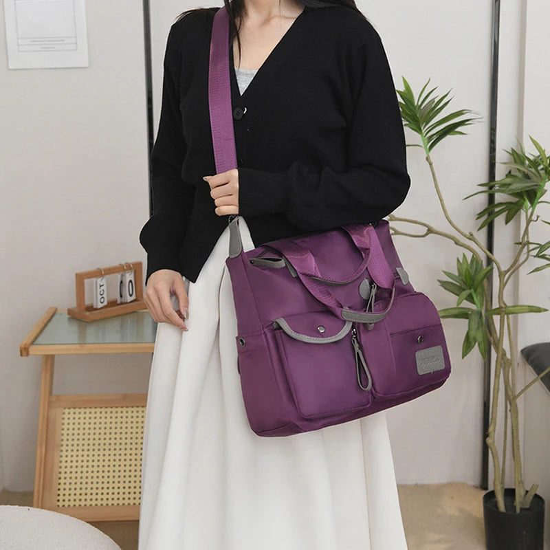 Damen Nylon Tote Bag | Wasserdicht & Groß | Schulter & Umhängetasche NOOR08
