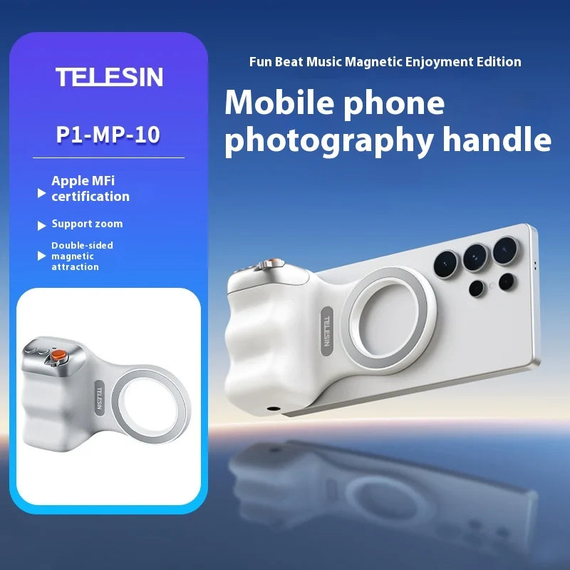 TELESIN Magnetischer Kameragriff mit Bluetooth Fernauslöser NOOR08