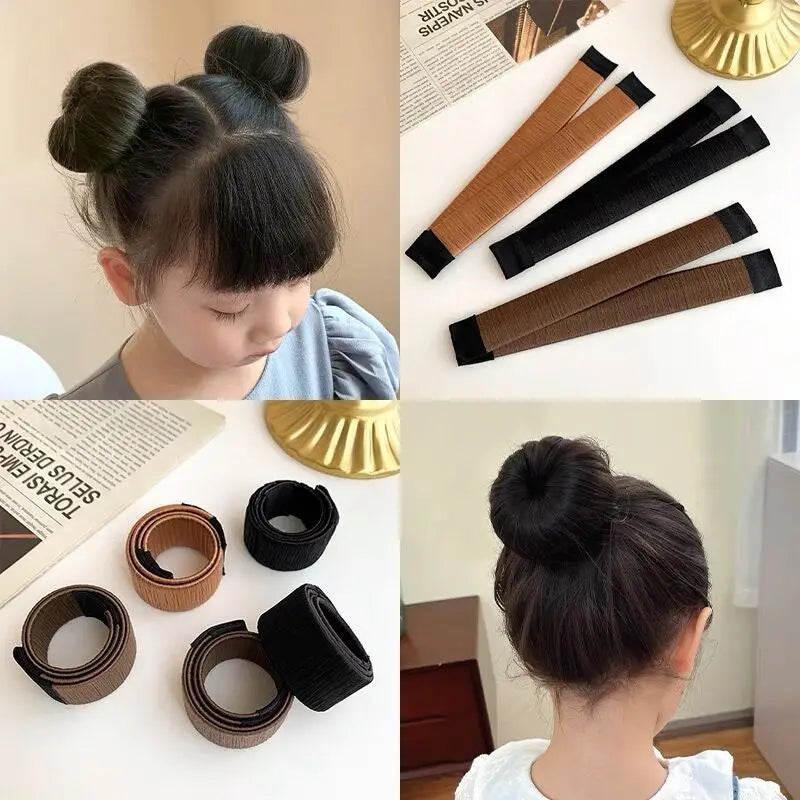 Ein magisches DIY-Tool für perfekte Dutts und Haarknoten. Einfache Anwendung für elegante Frisuren. Ideal für einen schnellen "Dish Made"-Look.

