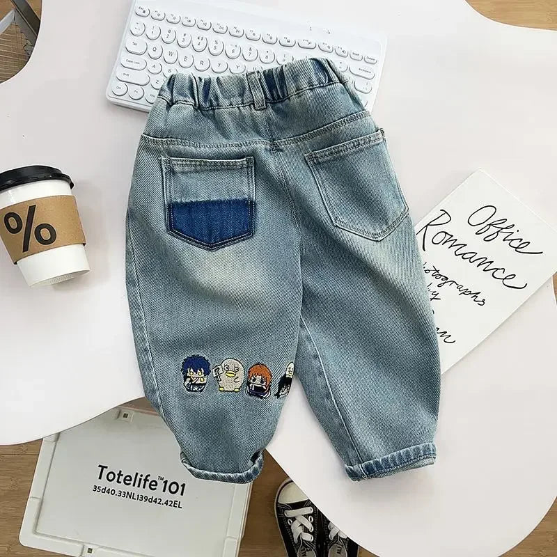 Kinder Jeans Frühling 2025 Stickerei Jungen Hose NOOR08