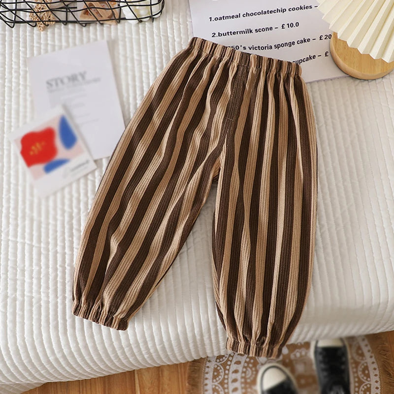 Neue Kinder-Sporthose, Frühling, koreanische Edition, gestreift NOOR08
