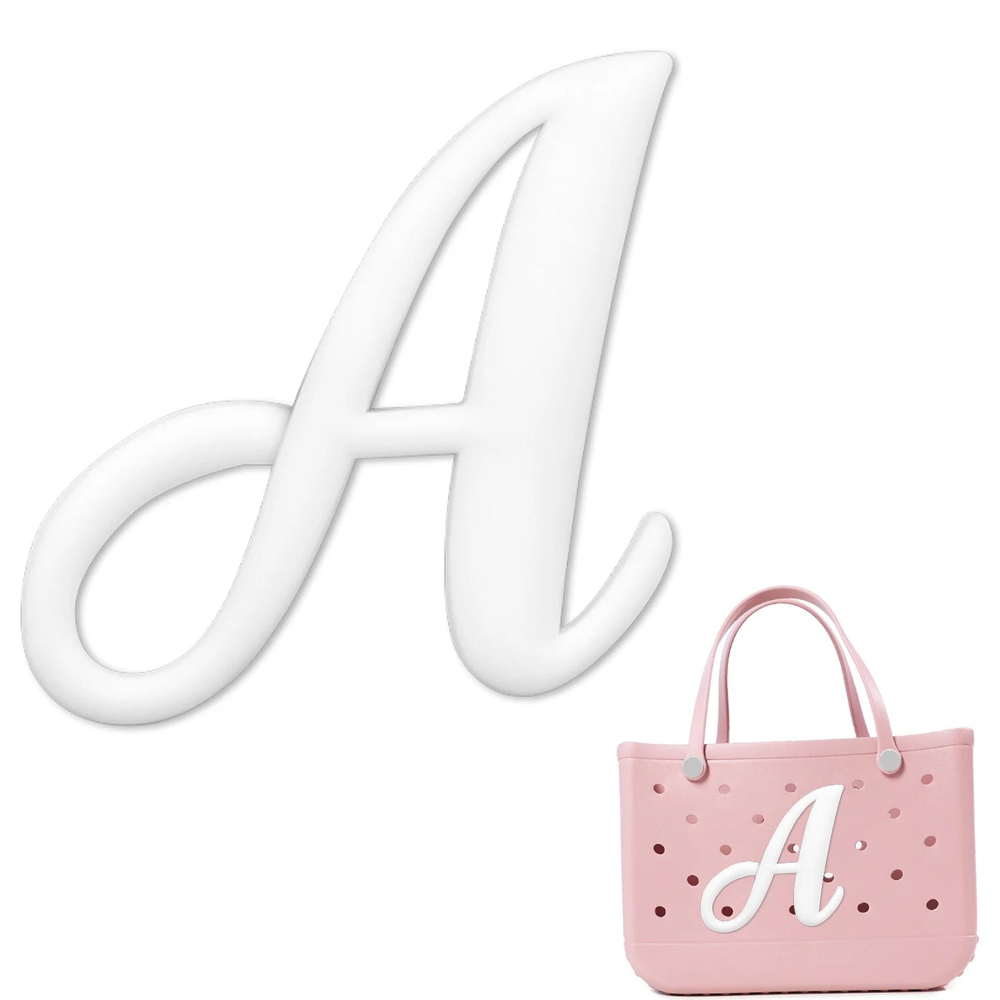 Weißer römischer Alphabet-Charm für Strandtaschen-Accessoires NOOR08