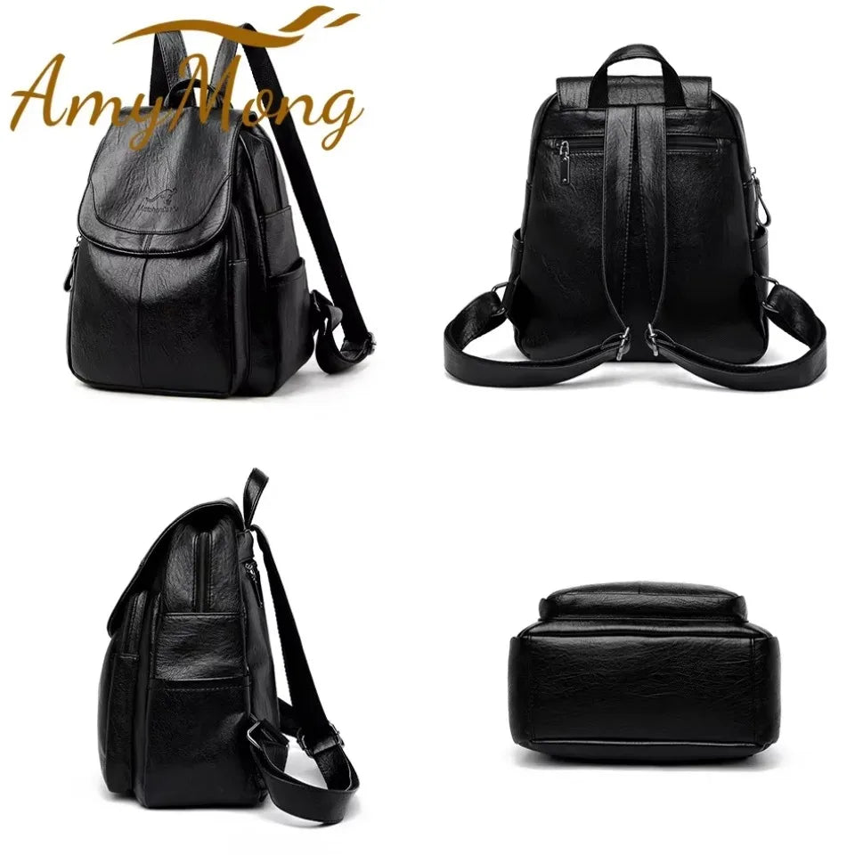 Großer Rucksack, Reise-Rucksäcke, Leder, für Damen NOOR08
