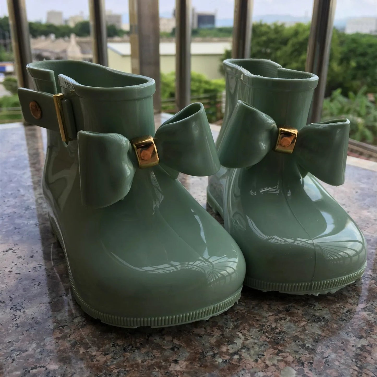 Mädchen Regenstiefel 2025 – Süße PVC-Stiefel mit Schleife NOOR08