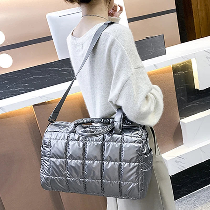Damen Winter Tote | Stepp Nylon Schulter & Crossbody Handtasche NOOR08