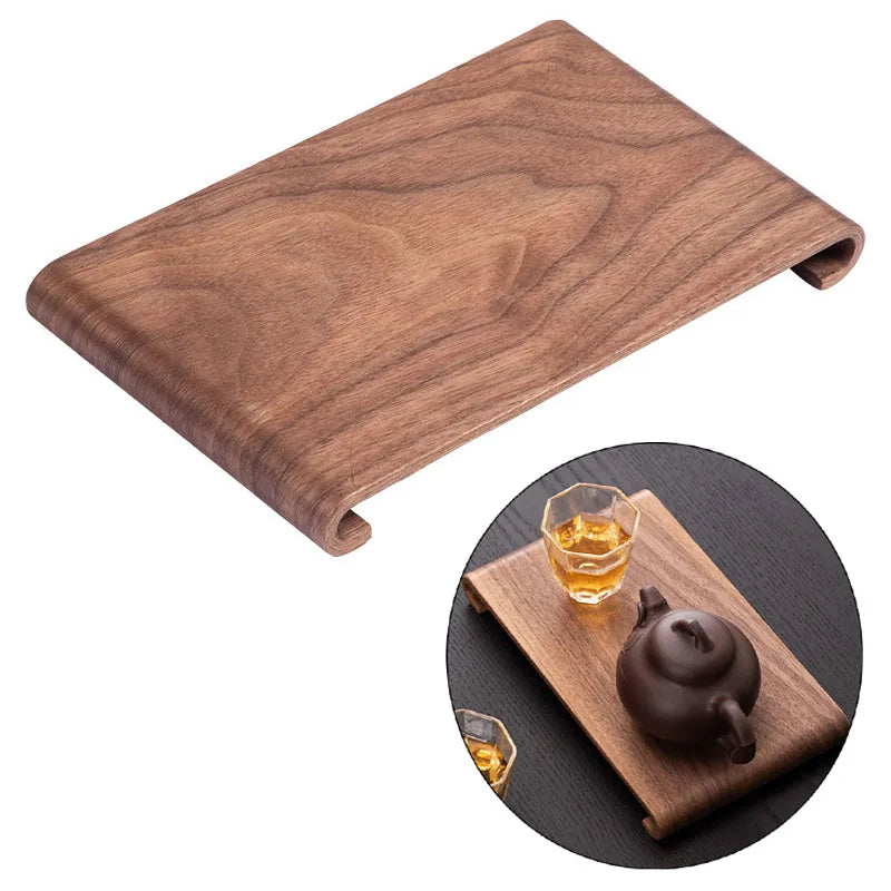 Japanisches Holztablett | Elegante Servierplatte aus Walnuss NOOR08