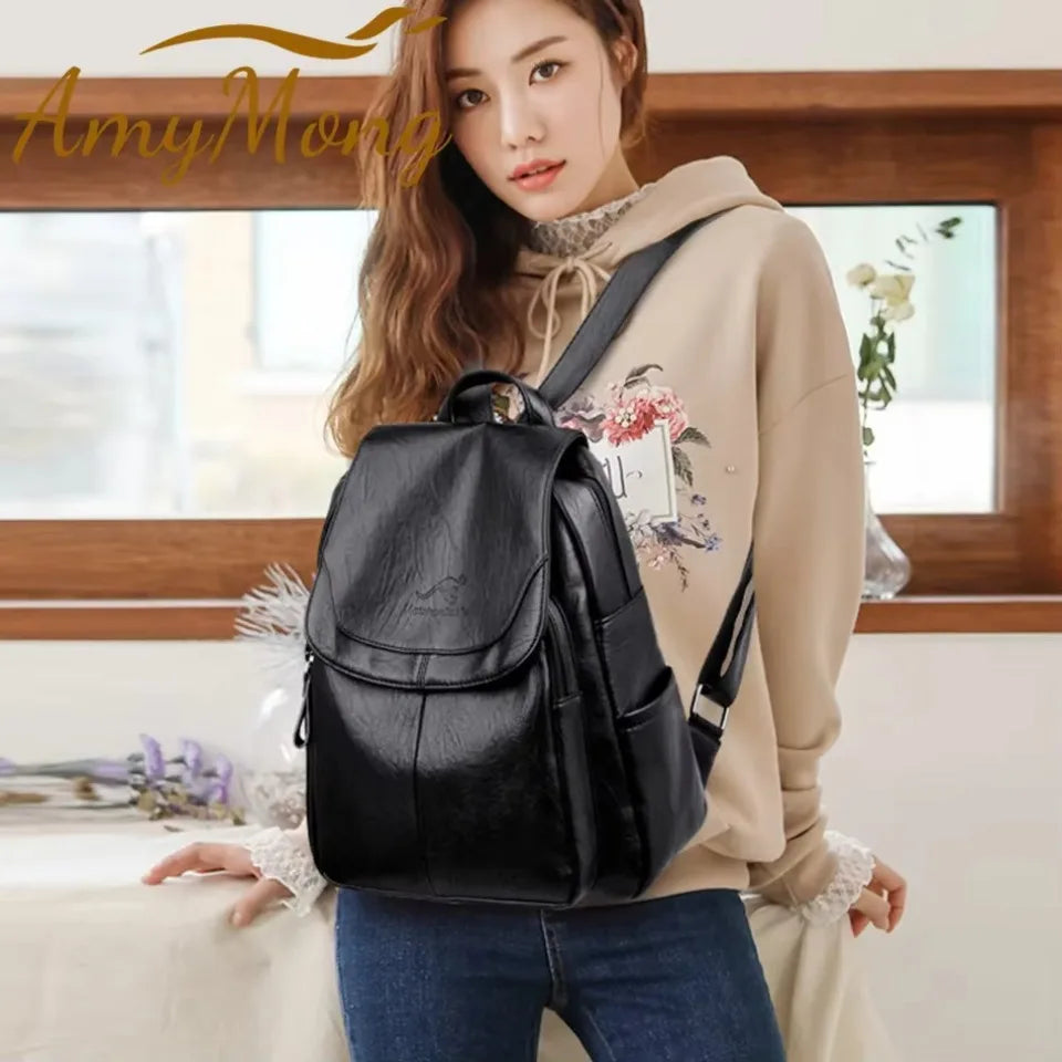 Großer Rucksack, Reise-Rucksäcke, Leder, für Damen NOOR08