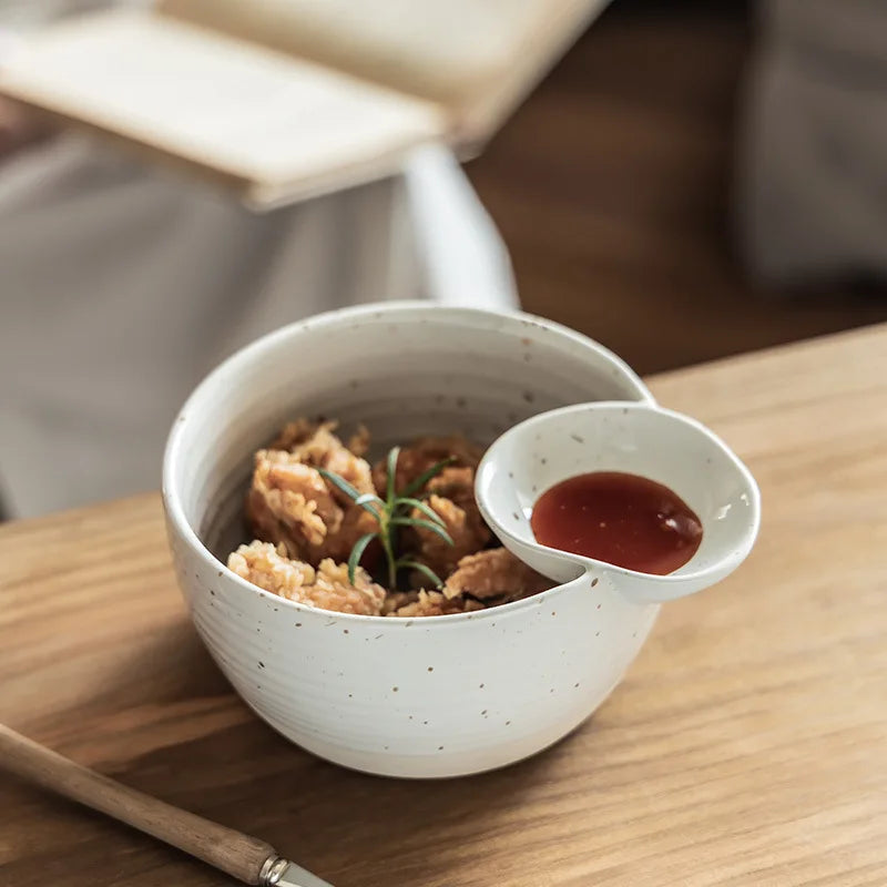 Grobes Keramik Dim Sum Schale – Retro Japanische Küche Schüssel | Kreativer Kelch für Obstsalat & Deko