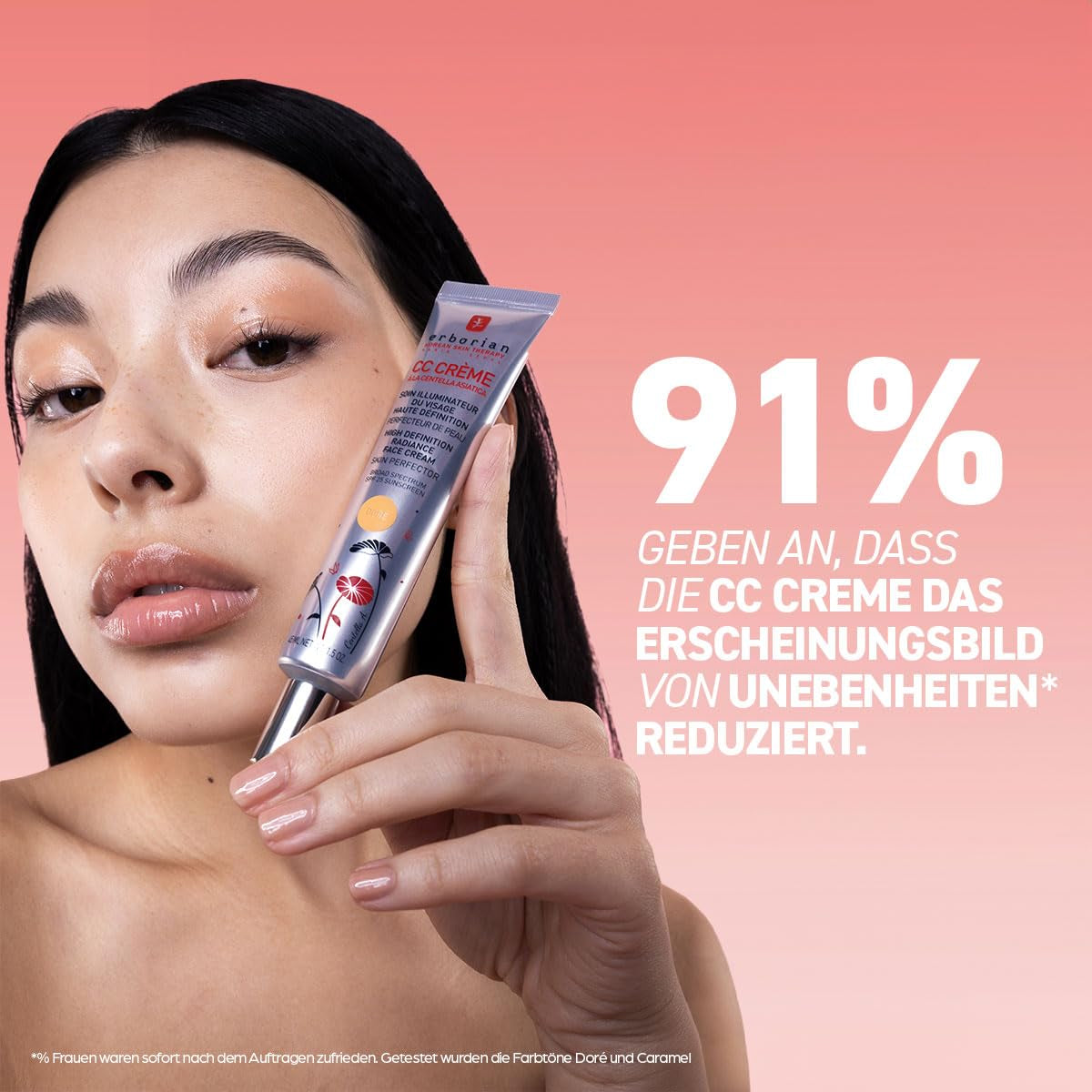 Erborian CC Cream - Getönte Gesichtscreme Mit Centella Asiatica - Gesichtspflege Aus Korea - Strahlender Teint & Feuchtigkeit LSF 25