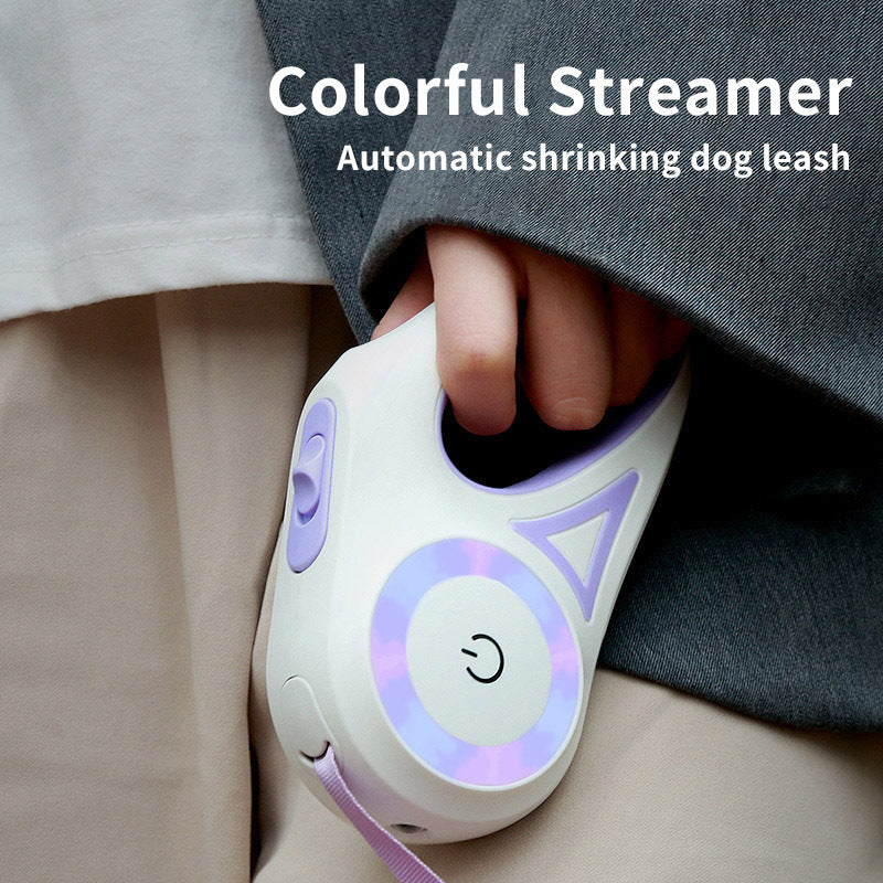 Automatische Hundeleine mit Licht & Halsband | Rollleine für kleine & mittlere Hunde NOOR08