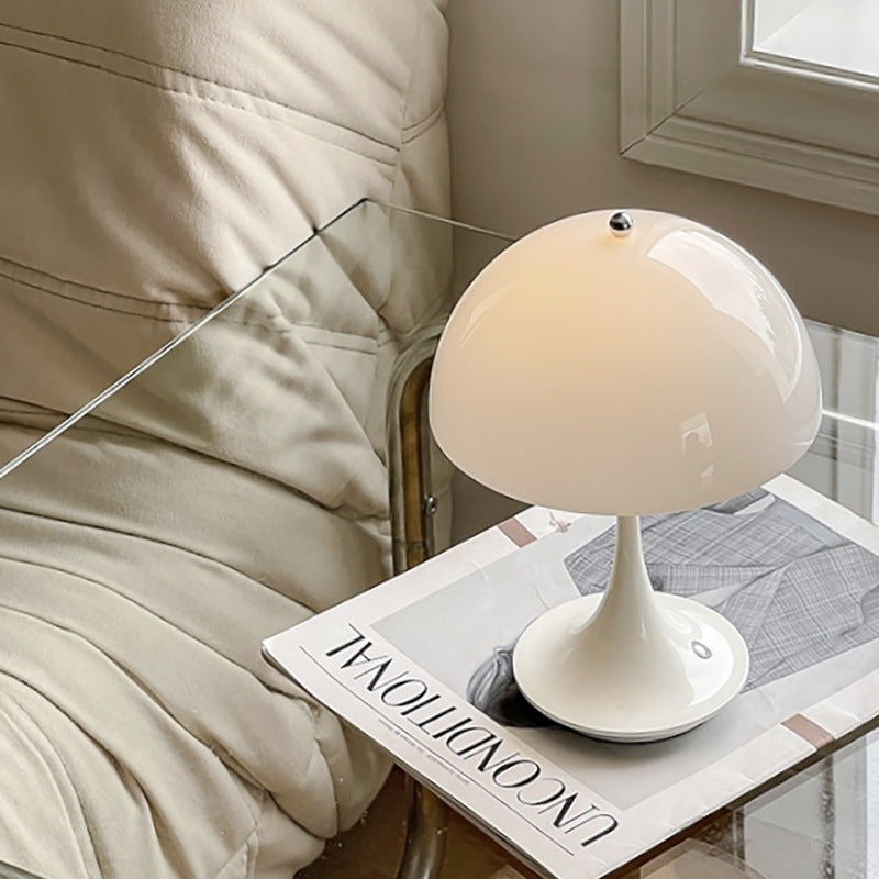 Nordic Style Rechargeable Table Lamp - Retro Design Bedside Study Light" "Scandinavian Retro Table Lamp - Rechargeable Decorative Bedside Light