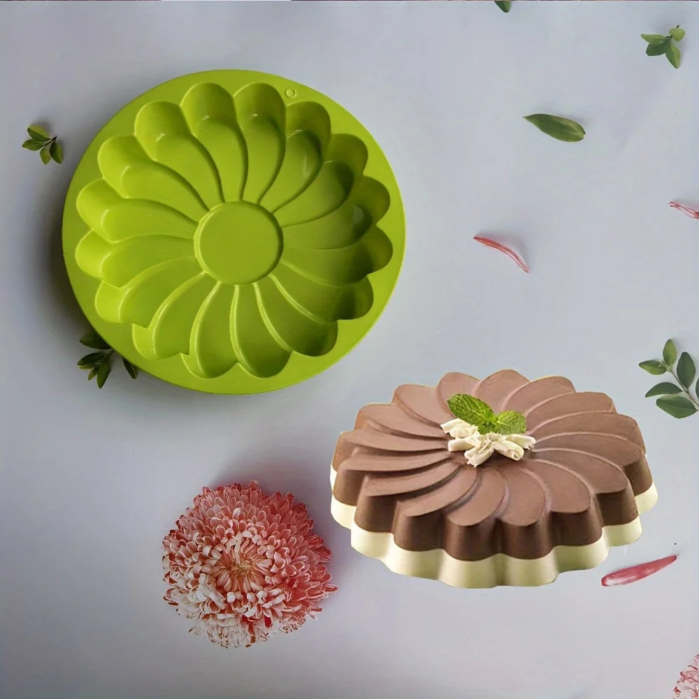 Sunflower Silicone Baking Mold - Versatile Kitchen Tray for Cake, Bread & Chocolate