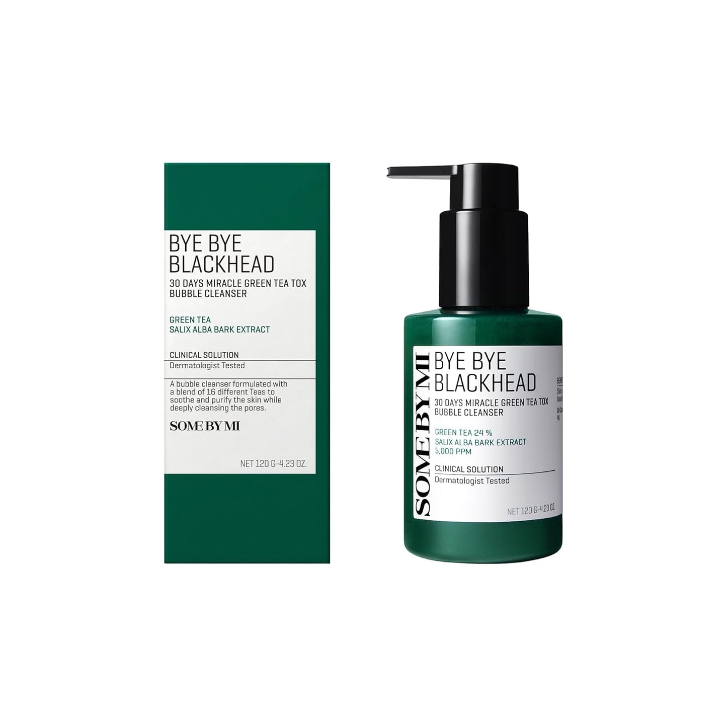 SOME by MI Bye Bye Blackhead 120G – Milde Blasenreinigung Mit Grüntee-Extrakt Zur Täglichen Gesichtsreinigung – Entfernt Mitesser & Überschüssigen Talg Sanft – Koreanische Hautpflege Für Reine Haut